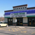 Outside Bubba's Frozen Custard in Pewaukee, Wisconsin.